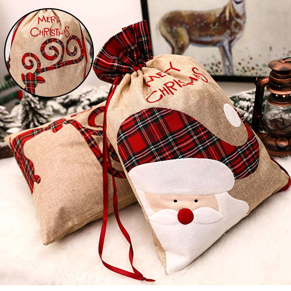 Drawstring Bags Christmas gift bag Linen Portable Xmas decor 56 x 39 cm Birthday Candy Bag Present wrap Home New
Drawstring Bags Christmas gift bag Linen Portable Xmas decor 56 x 39 cm Birthday Candy Bag Present wrap Home New