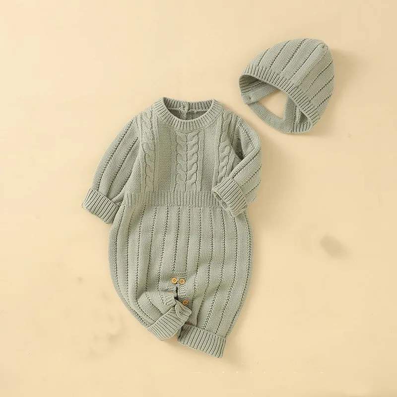 Outfits 0-18mBaby Rompers Knitting Newborn Boys Girls Solid Plain Jumpsuits Hats Clothes Sets Autumn Winter Toddler Infant 2PCS
Outfits 0-18mBaby Rompers Knitting Newborn Boys Girls Solid Plain Jumpsuits Hats Clothes Sets Autumn Winter Toddler Infant 2PCS