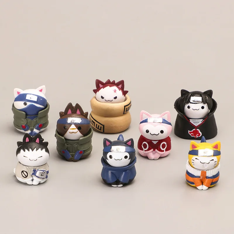 8 шт./компл. Kawaii Naruto статуя кота Аниме фигурки Какаси Гаара Саске Итачи ПВХ коллекционные модели Детские Подарочные игрушки
8 шт./компл. Kawaii Naruto статуя кота Аниме фигурки Какаси Гаара Саске Итачи ПВХ коллекционные модели Детские Подарочные игрушки