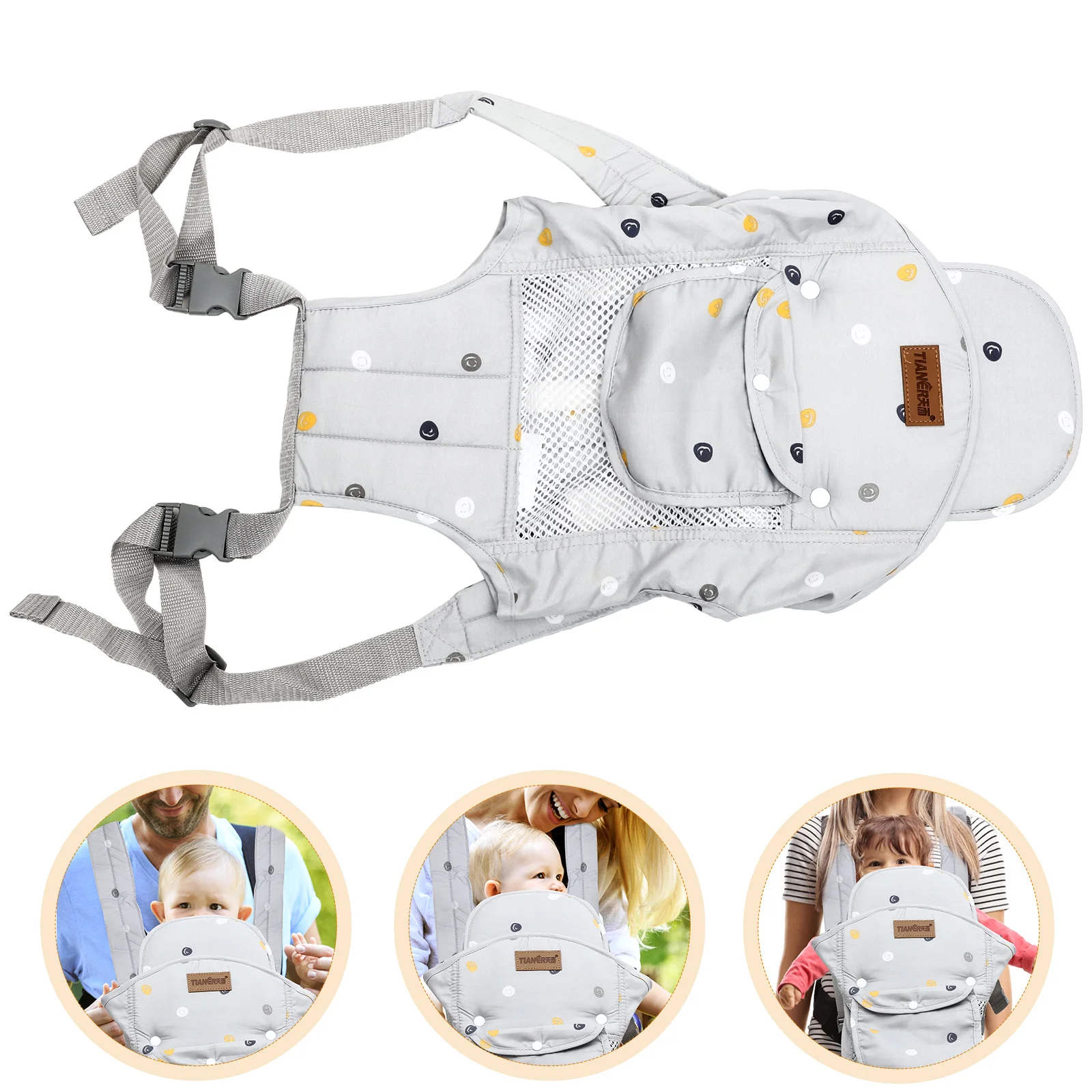 

Удобная переноска для новорожденных Zhaoqing, слинг для младенцев, передняя и задняя дышащие сетчатые переноски для младенцев, подтяжки премиум-класса