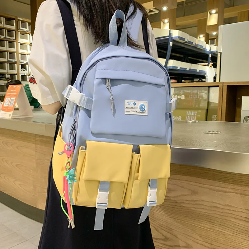 Stitching Contrast Women's Backpack Fashion Harajuku Cute Student School Bag Kawaii Girl Casual Travel Backpack Female Mochilas
Stitching Contrast Women's Backpack Fashion Harajuku Cute Student School Bag Kawaii Girl Casual Travel Backpack Female Mochilas