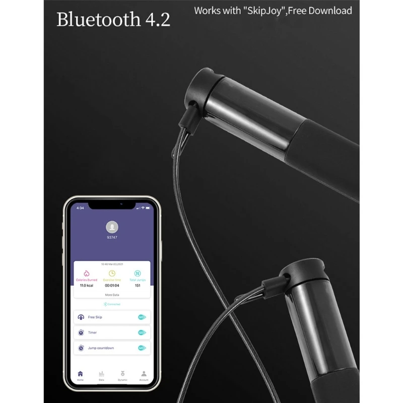 Smart Counting Cordless/Wired USB Skipping Rope for Children APP Bluetooth-compatible Connection Fitness Electronic Sports Jump
Smart Counting Cordless/Wired USB Skipping Rope for Children APP Bluetooth-compatible Connection Fitness Electronic Sports Jump