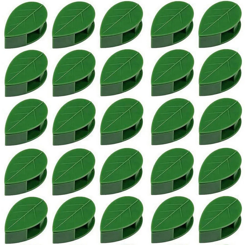 

80Pcs Plant Wall Fixture Clips Vine Traction Support Holder With 96 Pieces Adhesive Stickers Fixing Green Leaf