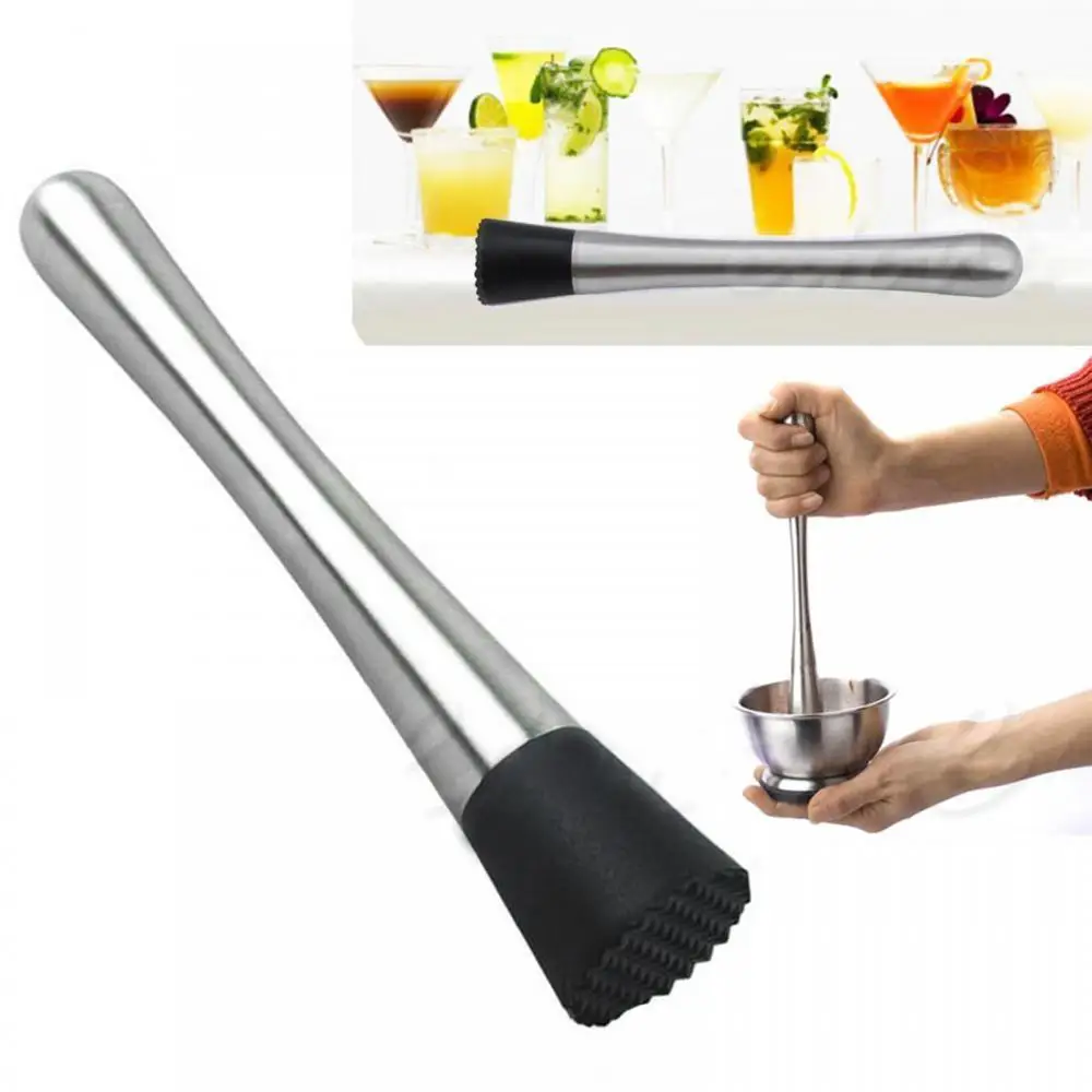 

Stainless Steel Wine Mixing Stick Cocktail Muddler Mojito Stirrer Mixer Bar DIY Drink Fruit Muddler Crushed Ice Barware Bar Tool