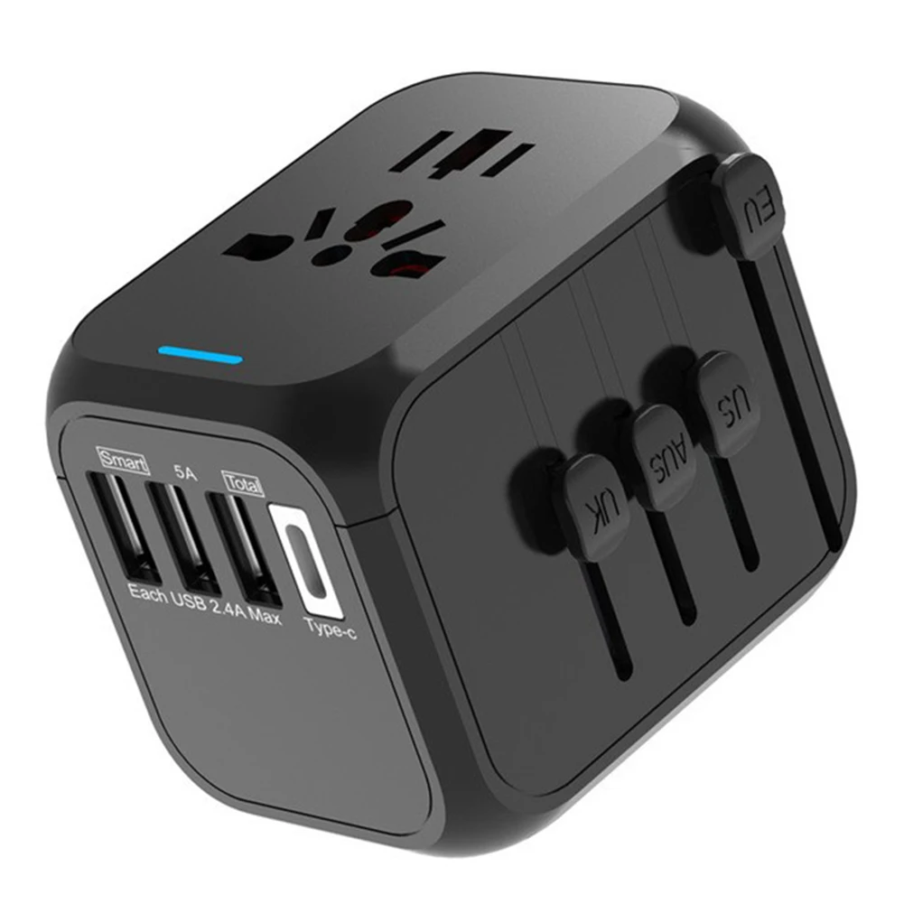 80Pcs Universal Travel Plug Adapter Three USB Ports One Type C Port Socket Power Worldwide Charger for Household Outdoor
80Pcs Universal Travel Plug Adapter Three USB Ports One Type C Port Socket Power Worldwide Charger for Household Outdoor