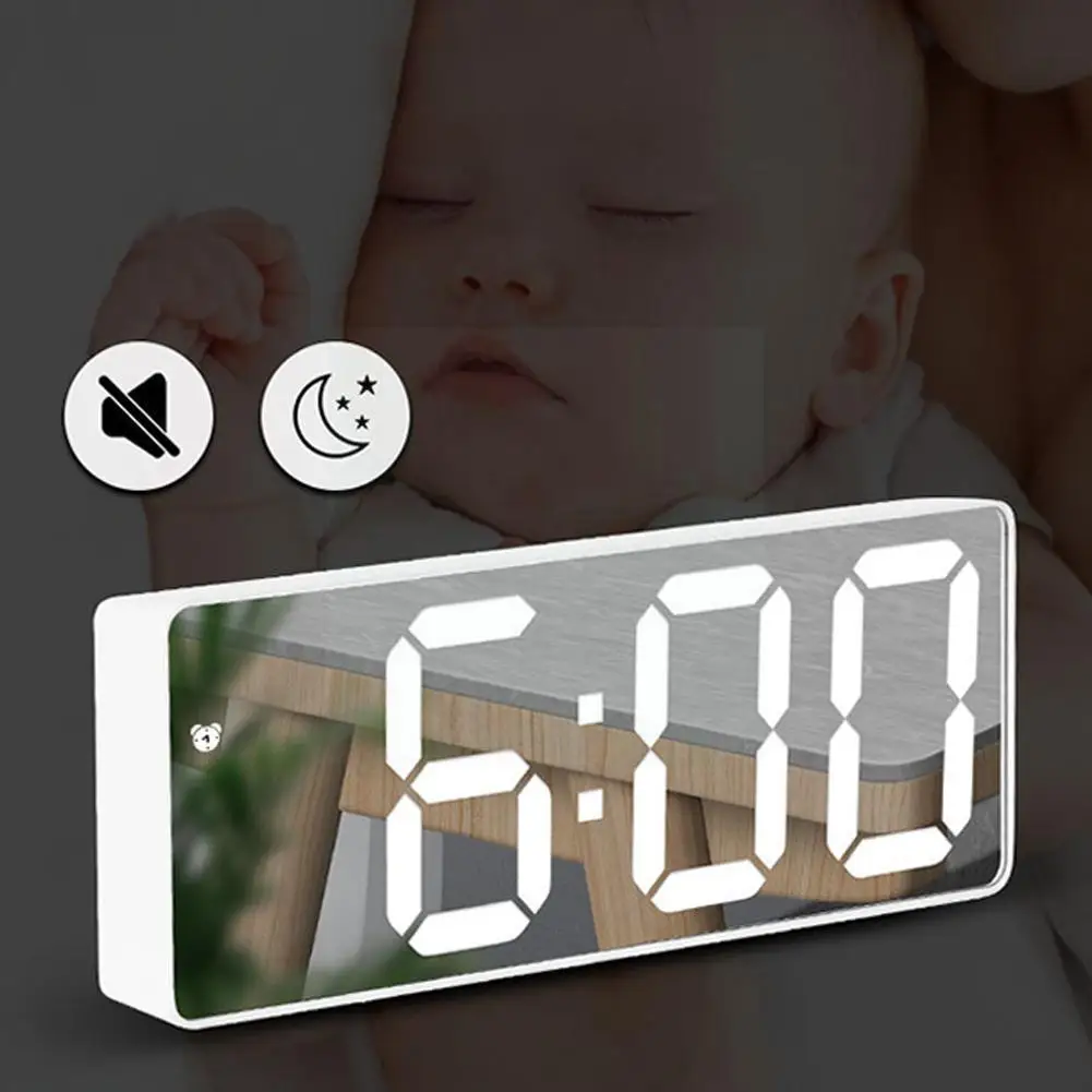 Smart LED Digital Clock Bedside Digital Alarm Clocks Funtion Desktop Watch Electronic USB Table Snooze Up Temperature Wake R2D8
Smart LED Digital Clock Bedside Digital Alarm Clocks Funtion Desktop Watch Electronic USB Table Snooze Up Temperature Wake R2D8