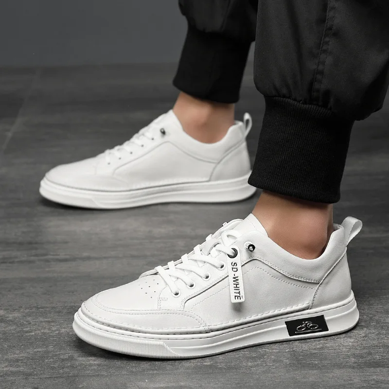 Sneakers Men's White Shoes Leather Men's Shoes Flat White Men's Shoes Low-top Trend Men's Casual Shoes
Sneakers Men's White Shoes Leather Men's Shoes Flat White Men's Shoes Low-top Trend Men's Casual Shoes