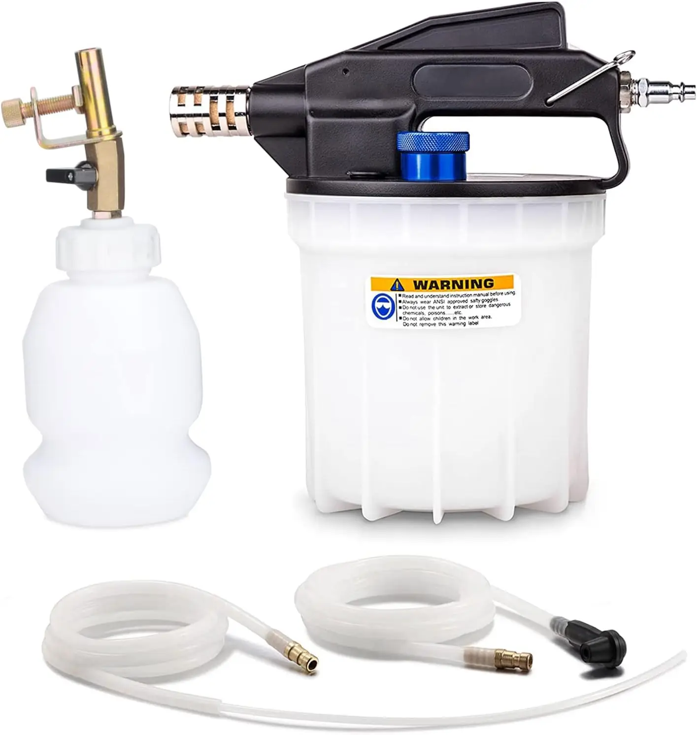 

Vacuum Brake Bleeder Air Brake Bleeder Kit with 2L Brake Fluid Extractor and 1L Refilling Bottle, Pneumatic Vacuum Bleeder Tool