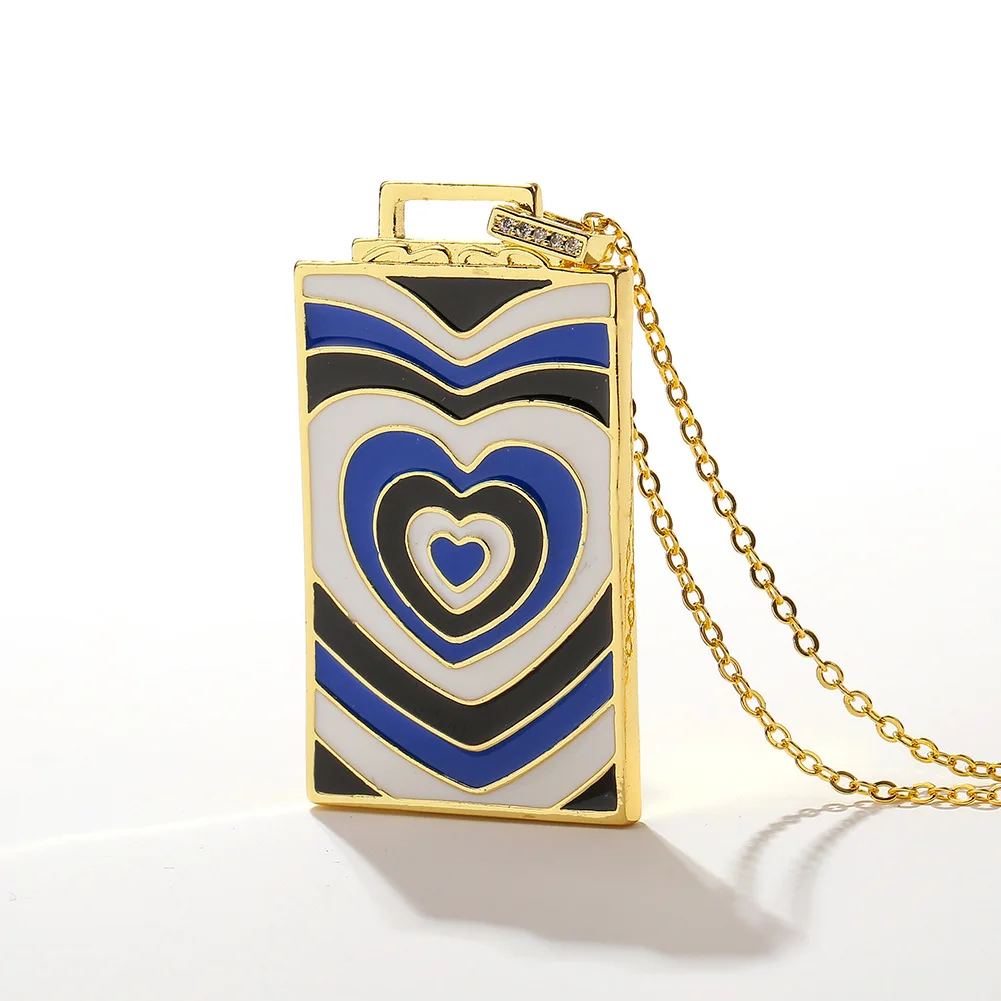 New Geometric Ins Jewelry Enamel Heart-shaped Peach Heart Pendant Rectangular Women's Necklace Sweater Chain
New Geometric Ins Jewelry Enamel Heart-shaped Peach Heart Pendant Rectangular Women's Necklace Sweater Chain