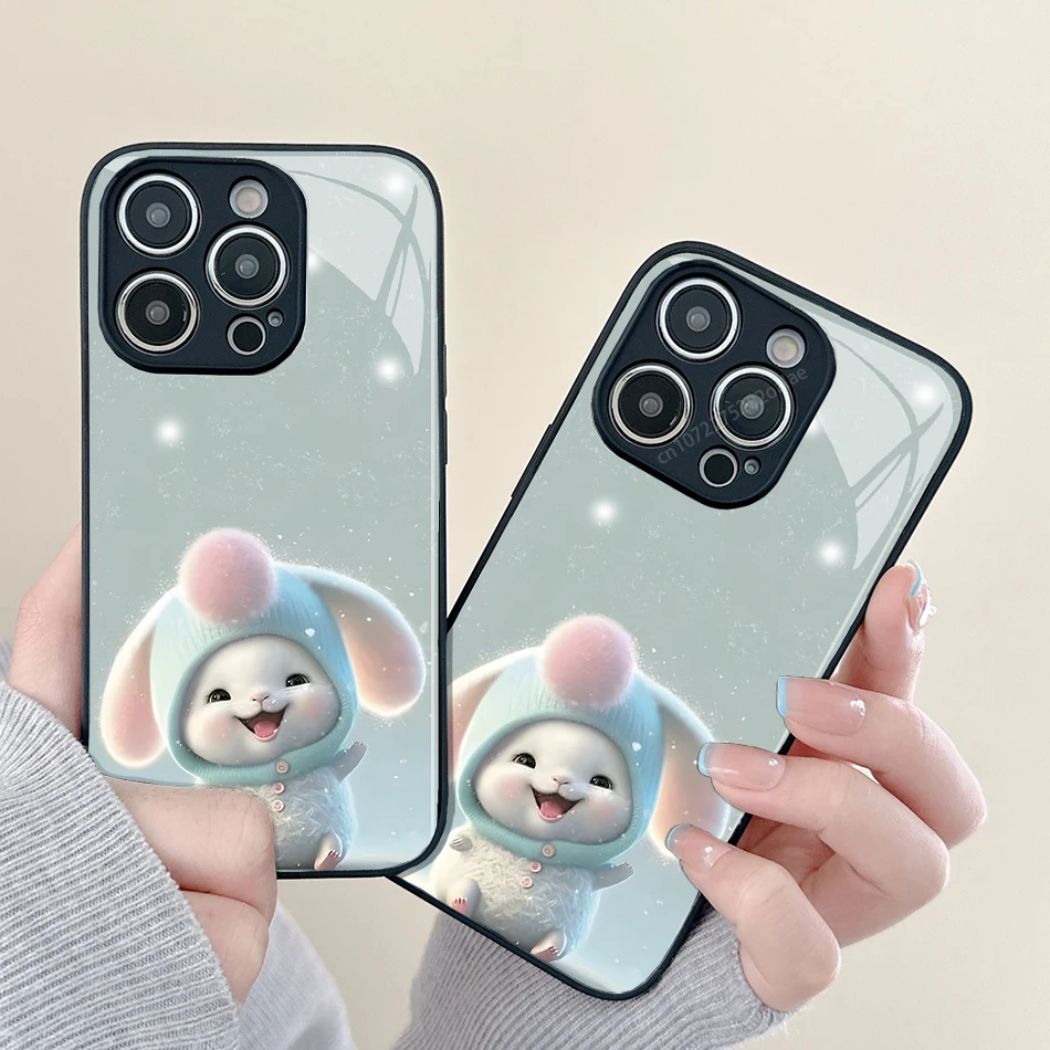 Cartoon Rabbit Painted Glass Phone Case For iPhone 14 13 12 11 Pro Max Mini XS Max X XR 7 8 Plus Se2 SE3 Protection Back Cover
Cartoon Rabbit Painted Glass Phone Case For iPhone 14 13 12 11 Pro Max Mini XS Max X XR 7 8 Plus Se2 SE3 Protection Back Cover