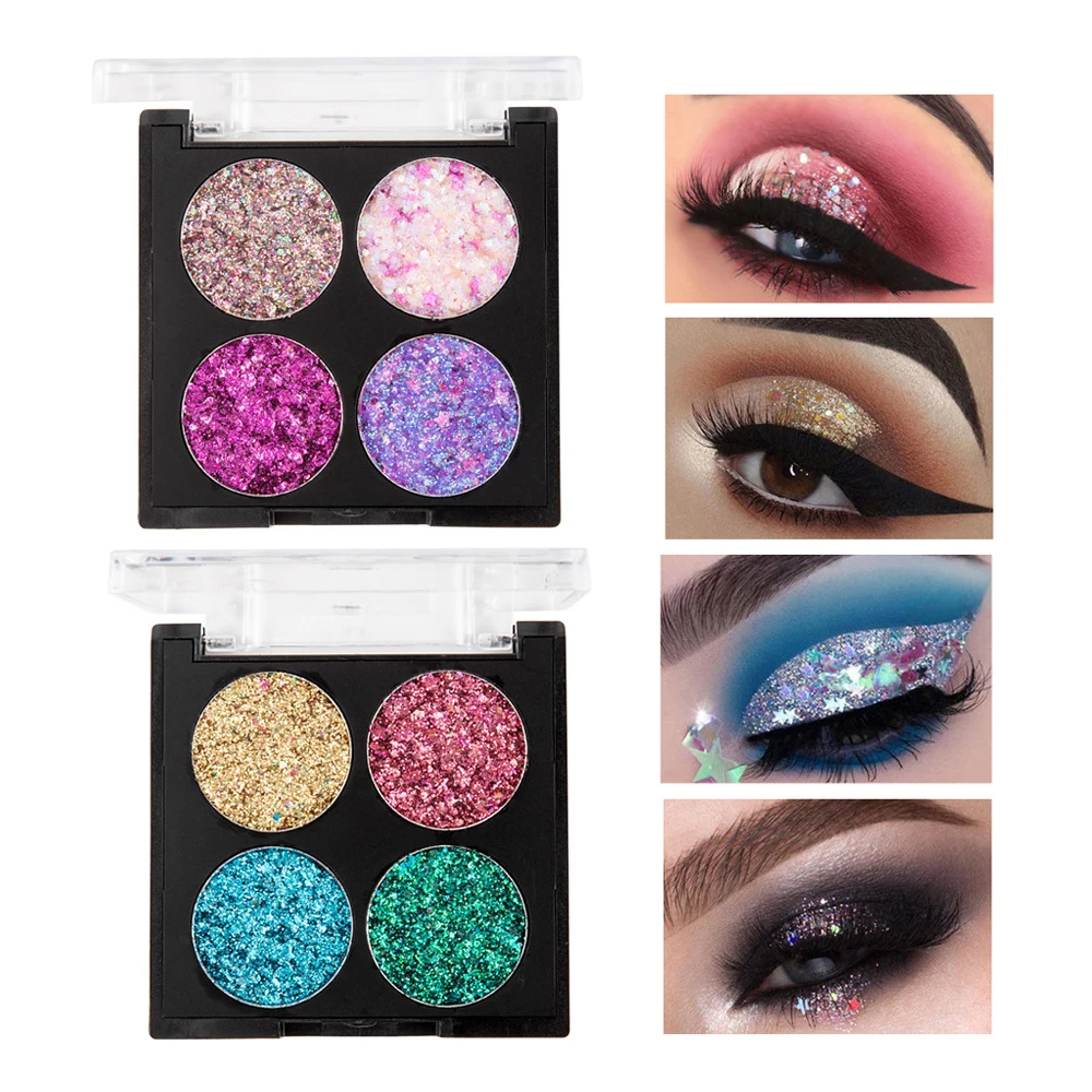 4 Colors/Set Matte Diamond Sequin Eyeshadow Shiny Shimmer Powder Eye Waterproof Glitter Shadow Eye Palette Highlight Cosmetic
4 Colors/Set Matte Diamond Sequin Eyeshadow Shiny Shimmer Powder Eye Waterproof Glitter Shadow Eye Palette Highlight Cosmetic