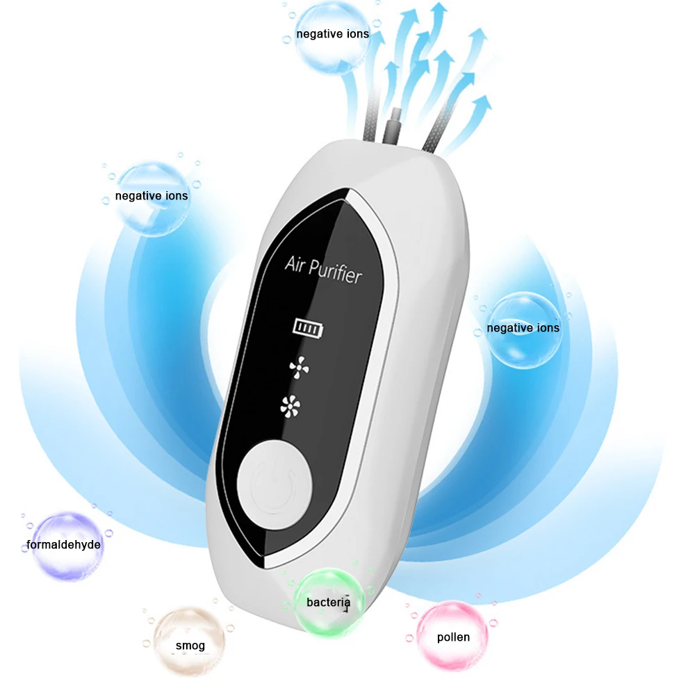 Hanging Neck Negative Ion Generator Dual Wearable Halter Necklace Portable Air Purifier for Child Adult Gifts
Hanging Neck Negative Ion Generator Dual Wearable Halter Necklace Portable Air Purifier for Child Adult Gifts