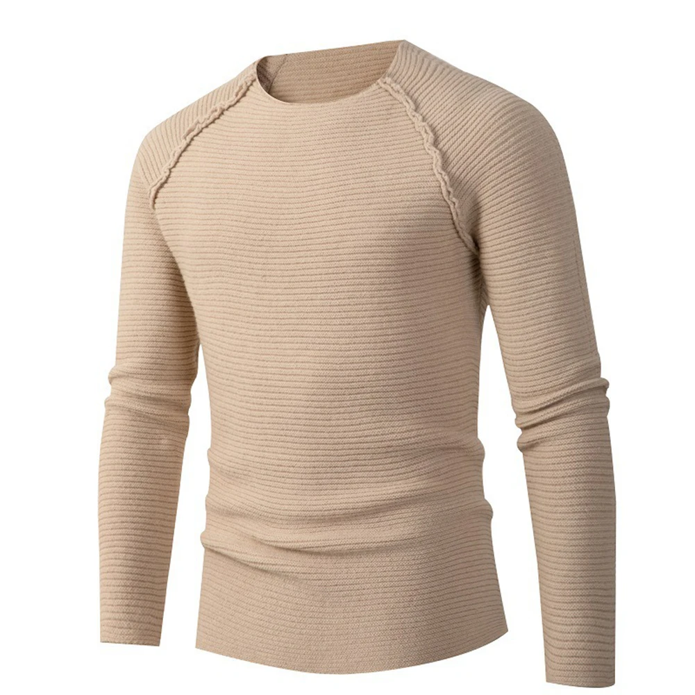 Mens Autumn Winter Long Sleeve Striped Sweater Round Neck Knit Pullover T Shirt Top Jumper Solid Color Comfortable Soft Shirts
Mens Autumn Winter Long Sleeve Striped Sweater Round Neck Knit Pullover T Shirt Top Jumper Solid Color Comfortable Soft Shirts