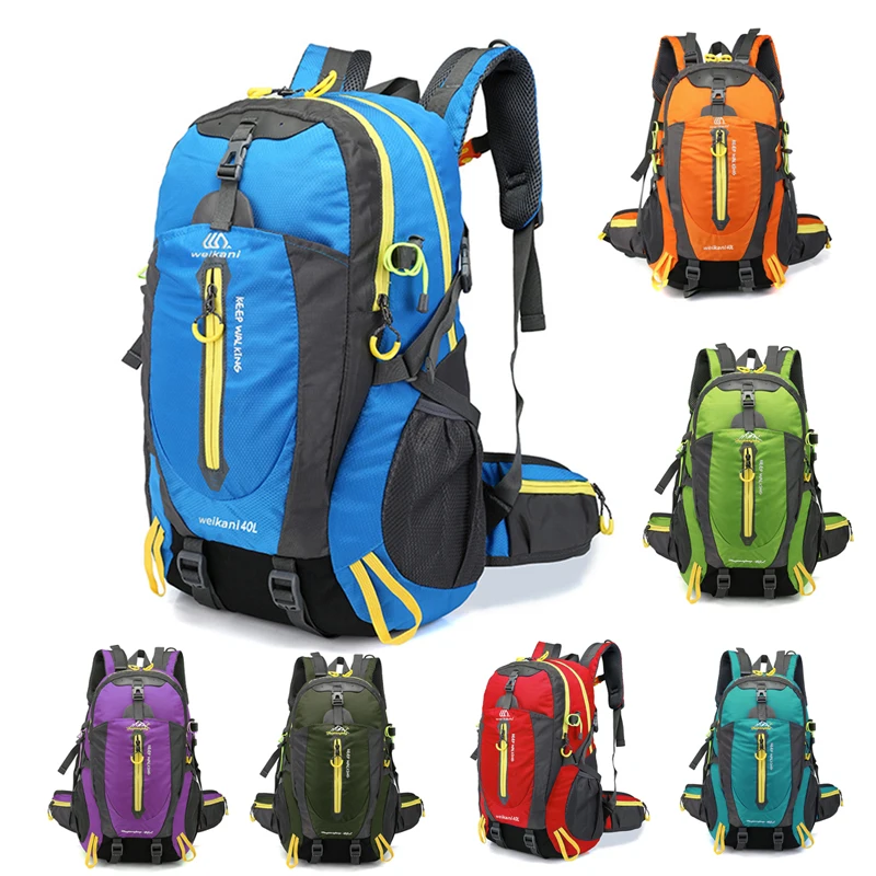 

40L Travel Trekking Backpack Outdoor Climbing Mountaineering Rucksack Sports Men'S Bag For Women Waterproof Nature Hike Bagpack