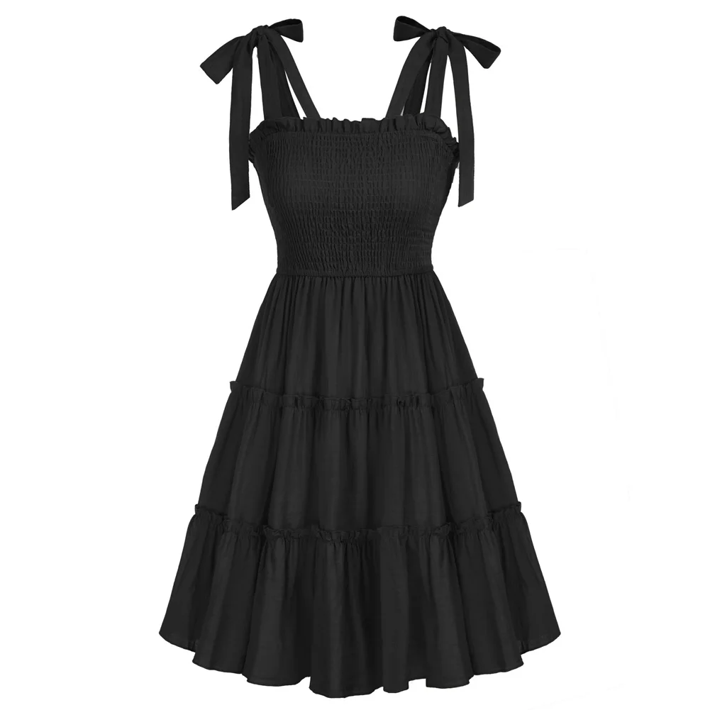 Zexxxy Women Tiered Ruffle Ruched Cami Dress Comfy Smocked Bodice Tie Shoulder A Line Midi Dress Elegant Lady Summer Outfits A2
Zexxxy Women Tiered Ruffle Ruched Cami Dress Comfy Smocked Bodice Tie Shoulder A Line Midi Dress Elegant Lady Summer Outfits A2