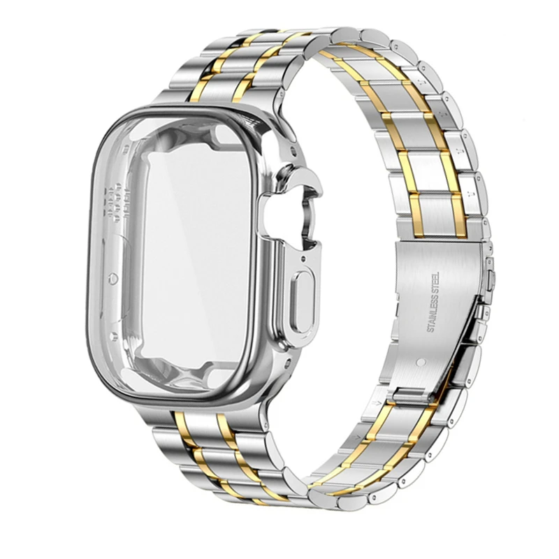 Case+Metal Strap for Apple watch Ultra 49mm 44mm 40mm 45mm 41mm 42mm 38mm Stainless Steel bracelet iWatch Band Series 5 6 SE 7 8
Case+Metal Strap for Apple watch Ultra 49mm 44mm 40mm 45mm 41mm 42mm 38mm Stainless Steel bracelet iWatch Band Series 5 6 SE 7 8