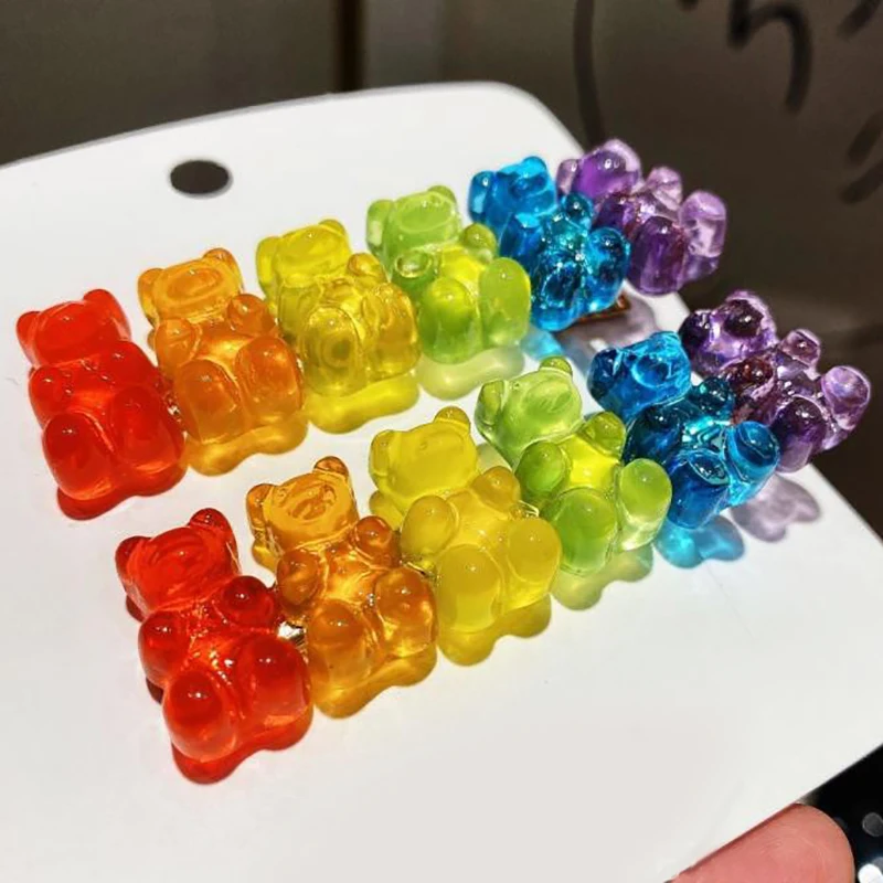 Candy Bears Hair Clips Hair Barrettes Cute Girls Jelly Bear Hairpin Women Girl Hairgrips Duckbill Clip Hair Pins Acccessories
Candy Bears Hair Clips Hair Barrettes Cute Girls Jelly Bear Hairpin Women Girl Hairgrips Duckbill Clip Hair Pins Acccessories