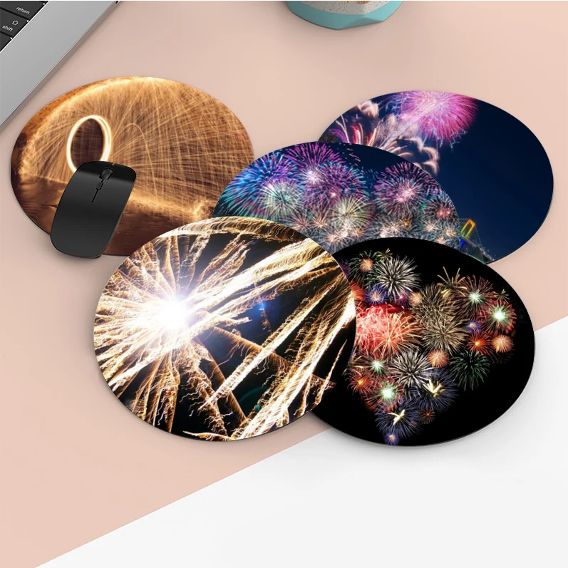 Fireworks 20x20cm Round Gaming Mouse Pad Gamer Desk Mats Keyboard Pad Mause Pad Office Desk Set Accessories Desktop Mat
Fireworks 20x20cm Round Gaming Mouse Pad Gamer Desk Mats Keyboard Pad Mause Pad Office Desk Set Accessories Desktop Mat
