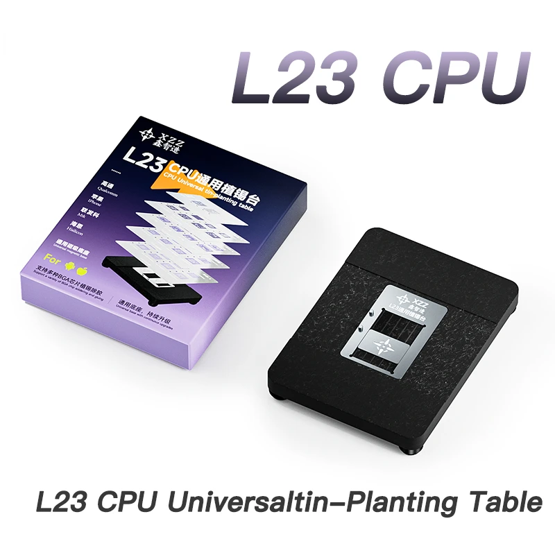 Комплект трафаретов XZZ L23 с магнитным ЦП, платформа для реболлинга BGA, для iPhone, блестящая, Qualcomm, MTK, EMMC, стальная сетка для ремонта телефонов
Комплект трафаретов XZZ L23 с магнитным ЦП, платформа для реболлинга BGA, для iPhone, блестящая, Qualcomm, MTK, EMMC, стальная сетка для ремонта телефонов