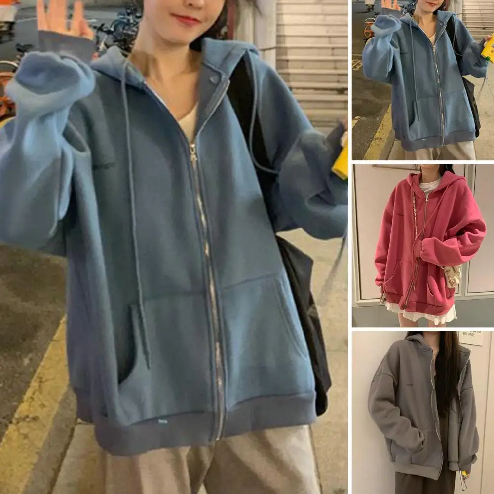 Women Solid Color Zipper Hoodies Harajuku Y2K Drawstring Long Sleeve Hooded Sweatshirts Korean Casual Pocket Jacket Streetwear
Women Solid Color Zipper Hoodies Harajuku Y2K Drawstring Long Sleeve Hooded Sweatshirts Korean Casual Pocket Jacket Streetwear