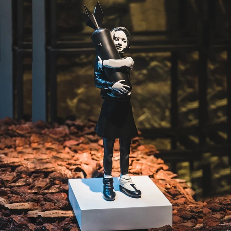 Banksy sculpture Bomb Girl Modern Art New Bomb Hugger Street Art Resin Statue Creative Home Gifts Desktop ornament
Banksy sculpture Bomb Girl Modern Art New Bomb Hugger Street Art Resin Statue Creative Home Gifts Desktop ornament