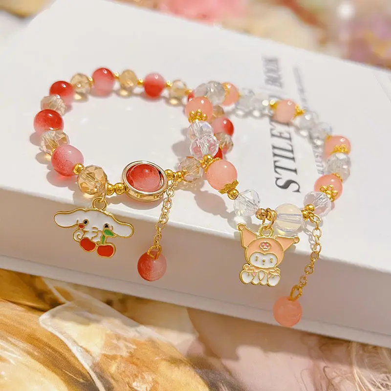 New Sanrio Cinnamoroll Kuromi New Colorful Daisy Bracelet Glass Pinks Cute Cartoon Crystal Beads By Hand Student Children Gifts
New Sanrio Cinnamoroll Kuromi New Colorful Daisy Bracelet Glass Pinks Cute Cartoon Crystal Beads By Hand Student Children Gifts