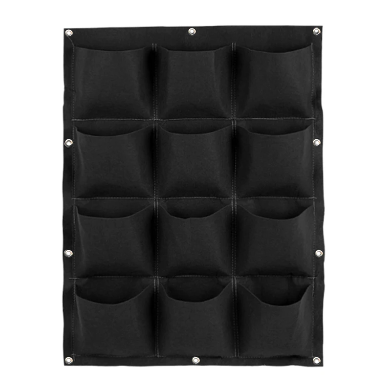 Garden Vertical Planter Multi Pocket Wall Mount Living Growing Bag Felt Indoor/Outdoor Herb Pot, 12-Pocket, Black
Garden Vertical Planter Multi Pocket Wall Mount Living Growing Bag Felt Indoor/Outdoor Herb Pot, 12-Pocket, Black