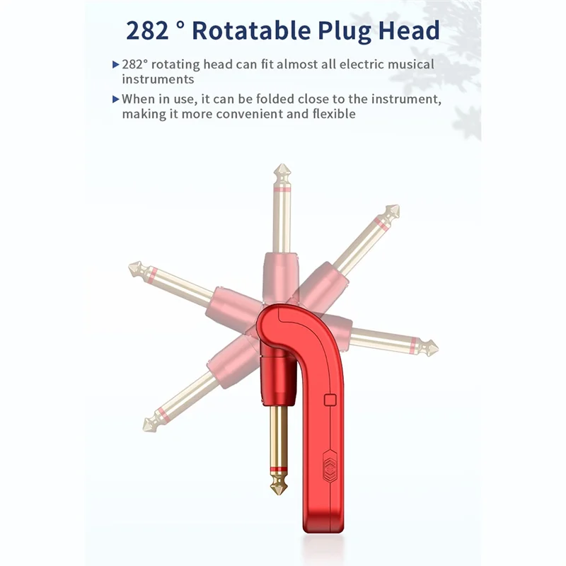 WS-3 UHF Guitar Transmitter Receiver 4 Channels Built-In Rechargeable Wireless Guitar System for Electric Guitar B
WS-3 UHF Guitar Transmitter Receiver 4 Channels Built-In Rechargeable Wireless Guitar System for Electric Guitar B