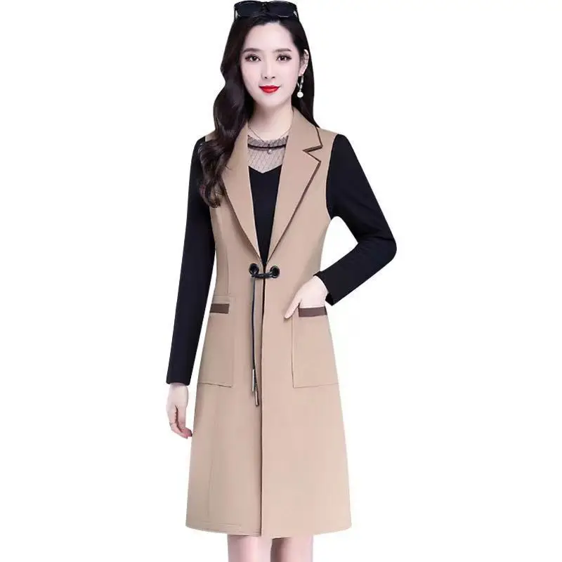 2022 New Spring Autumn Sleeveless Suit Vest Jacket Woman Med Long Vest Coat Female Vests Waistcoat Outwear Female Chaleco Mujer
2022 New Spring Autumn Sleeveless Suit Vest Jacket Woman Med Long Vest Coat Female Vests Waistcoat Outwear Female Chaleco Mujer