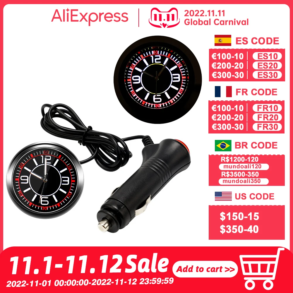 Mini Luminous Car Clock Ornament Stick On Digital Analog Watch For Cars Motorcycle Auto Dashboard Vent Clock With Cigar Lighter
Mini Luminous Car Clock Ornament Stick On Digital Analog Watch For Cars Motorcycle Auto Dashboard Vent Clock With Cigar Lighter