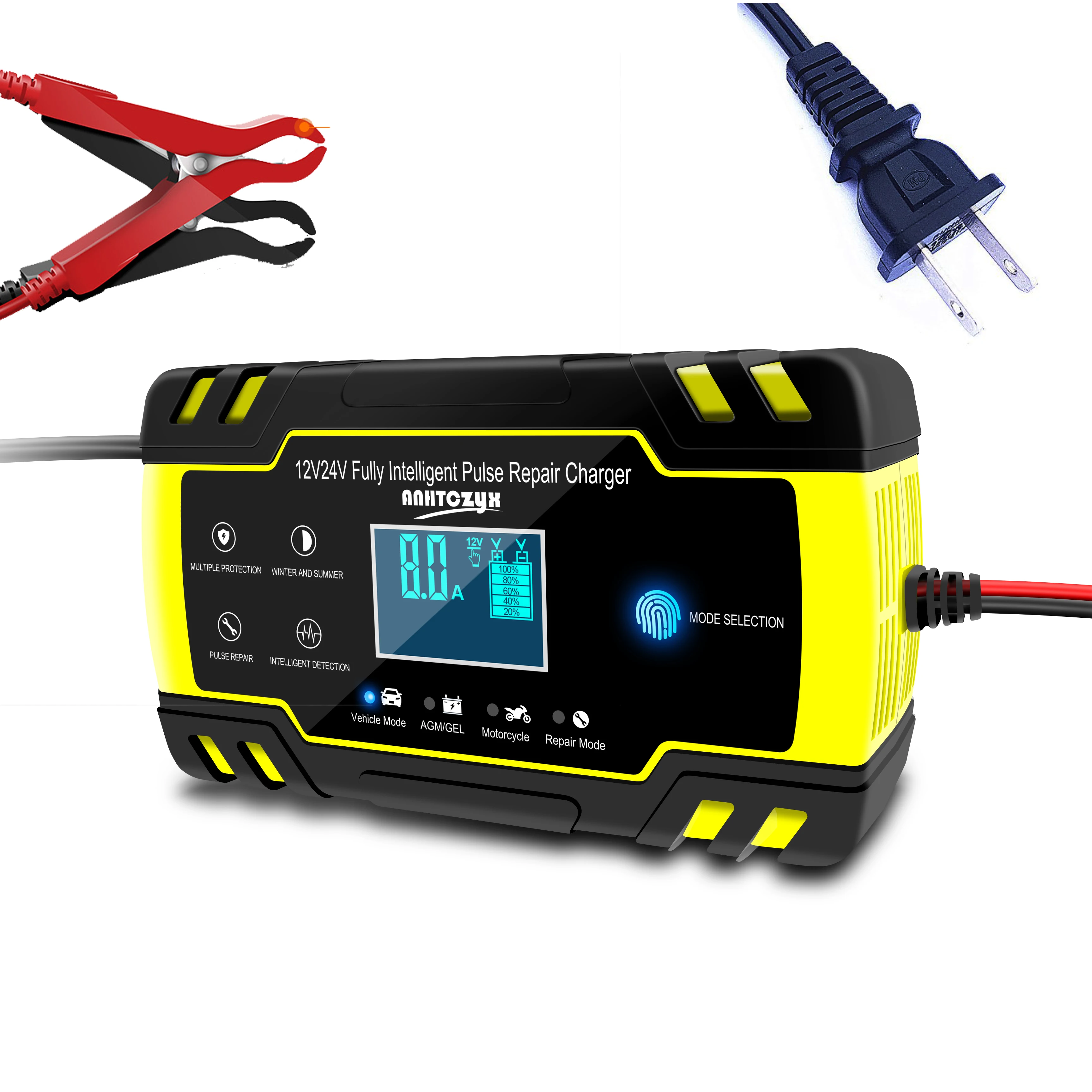 Полностью автоматические зарядные устройства для аккумуляторов 12 В-24 в 8 А, автомобильные зарядные устройства с цифровым ЖК-дисплеем для аккумуляторов Power Puls, ремонтные зарядные устройства для влажного, сухого, свинцово-кислотного аккумулятора
Полностью автоматические зарядные устройства для аккумуляторов 12 В-24 в 8 А, автомобильные зарядные устройства с цифровым ЖК-дисплеем для аккумуляторов Power Puls, ремонтные зарядные устройства для влажного, сухого, свинцово-кислотного аккумулятора