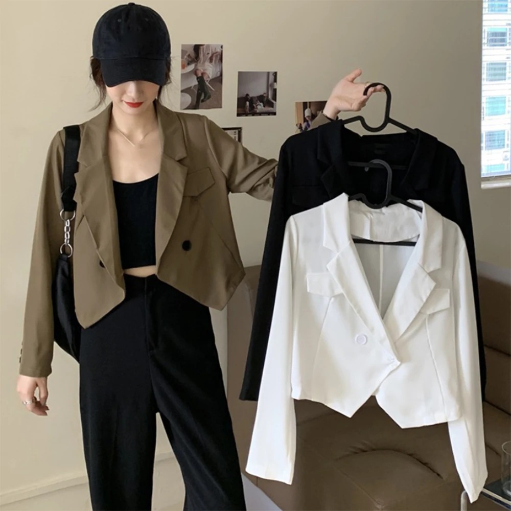 Blazers Women Tops Korean Jacket Double Breasted Blazer Office Lady Loose Retro Feminine All-match Spring Comfortable Outwear
Blazers Women Tops Korean Jacket Double Breasted Blazer Office Lady Loose Retro Feminine All-match Spring Comfortable Outwear