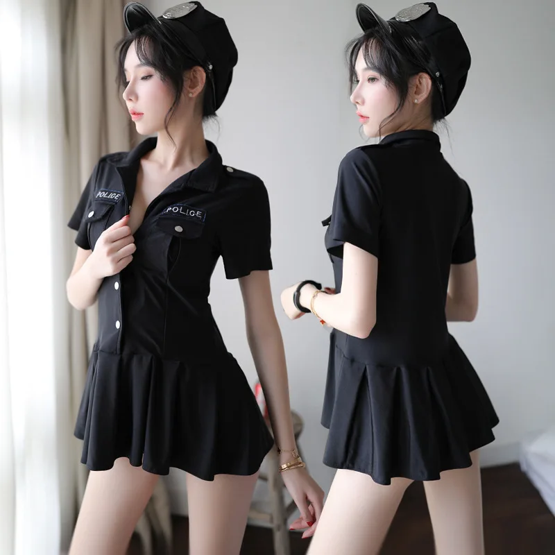Policewoman Uniform Tempts Nightclub Cosplay Lingerie Role-playing Dance Performance Costume Sexy Underwear Anchor Police Suit
Policewoman Uniform Tempts Nightclub Cosplay Lingerie Role-playing Dance Performance Costume Sexy Underwear Anchor Police Suit