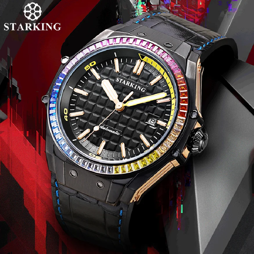 STARKING Mechanical Watch for Men MIYOTA 8215 Movement Top Brand Automatic Watches Luminous Waterproof Wristwatch Leather Clock
STARKING Mechanical Watch for Men MIYOTA 8215 Movement Top Brand Automatic Watches Luminous Waterproof Wristwatch Leather Clock