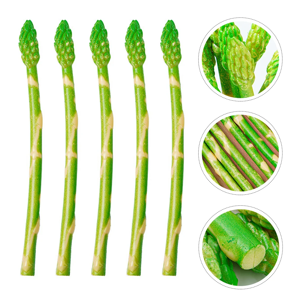 

5 Pcs Simulated Asparagus Fake Prop Photo Props Bamboo Shoots Vegetable Model Pvc Modeling Adornment Wedding Decorations