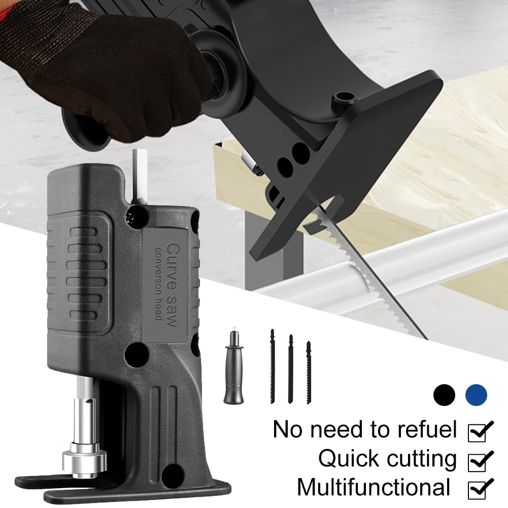 Reciprocating Saw Adapter Electric Drill Modified Chainsaw Conversion Head Wood Cutter Machine Attachment With 3 Sawblades
Reciprocating Saw Adapter Electric Drill Modified Chainsaw Conversion Head Wood Cutter Machine Attachment With 3 Sawblades