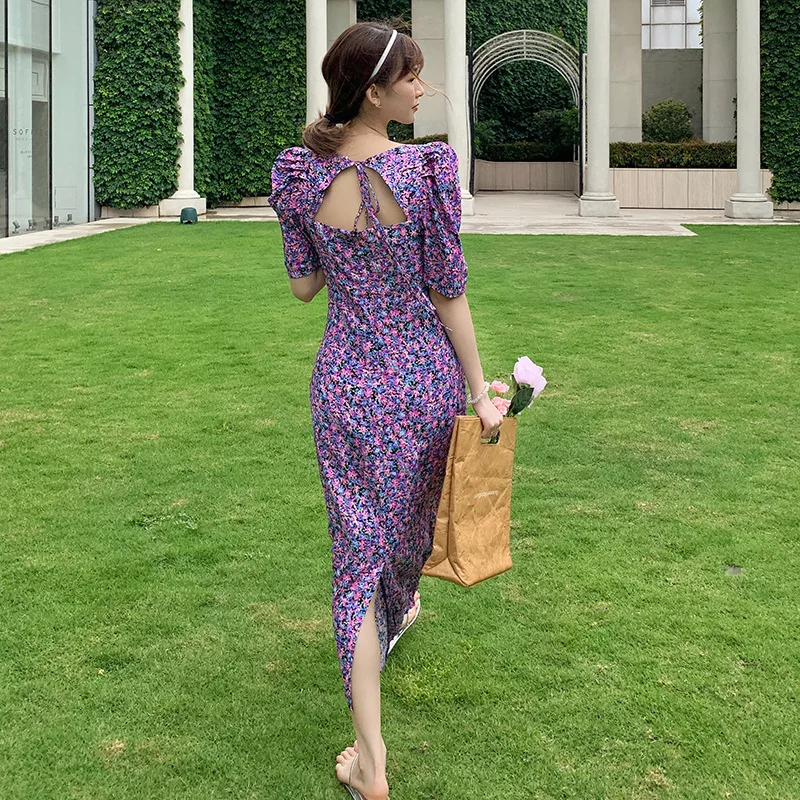 Summer Floral Dress For Women Short Sleeve Back Hollow Out Slim Long Gowns Young Ladies Party Club Dresses Female Clothing
Summer Floral Dress For Women Short Sleeve Back Hollow Out Slim Long Gowns Young Ladies Party Club Dresses Female Clothing