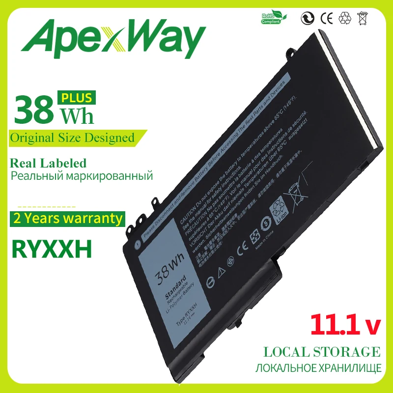ApexWay 11,1 В 38WH RYXXH Аккумулятор для ноутбука Dell Latitude 12 5000 11 3150 3160 3550 E5250 E5450 E5550 серия notebook 9P4D2
ApexWay 11,1 В 38WH RYXXH Аккумулятор для ноутбука Dell Latitude 12 5000 11 3150 3160 3550 E5250 E5450 E5550 серия notebook 9P4D2