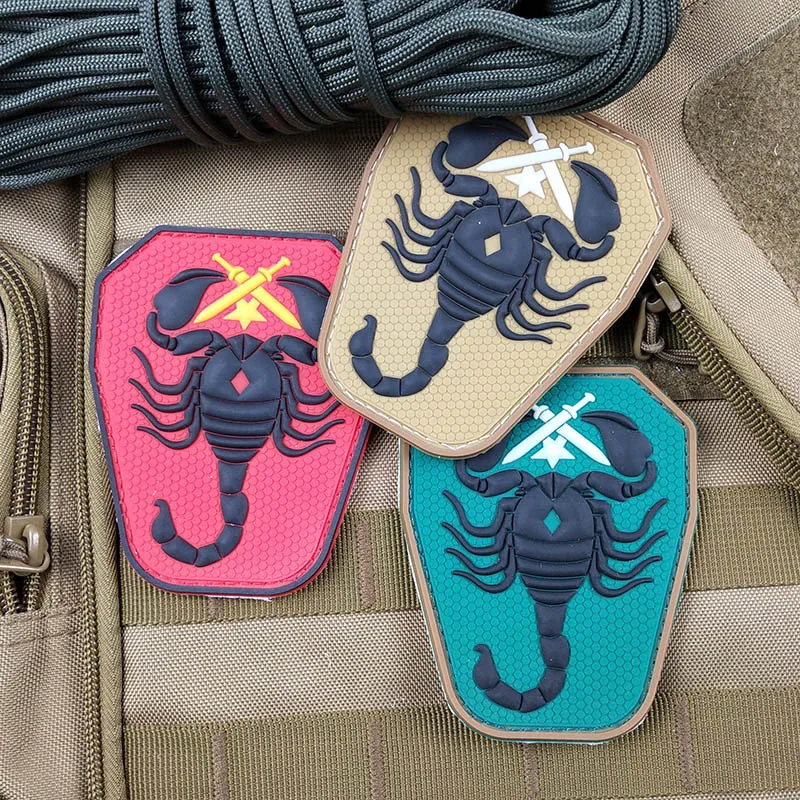 PVC Hook and Loop Patches for Clothing Armband Scorpion Team Tactical Morale Badge on Backpack Hat 3D Military Fan Patch
PVC Hook and Loop Patches for Clothing Armband Scorpion Team Tactical Morale Badge on Backpack Hat 3D Military Fan Patch