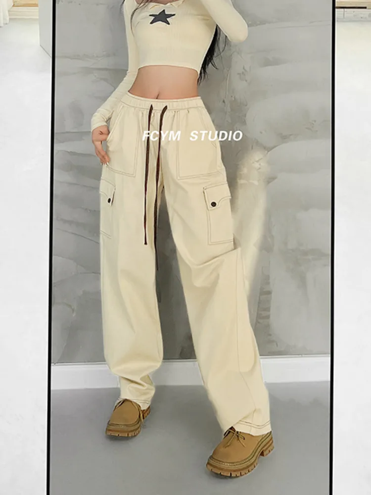 WOMENGAGA American Style High Waist Loose Straight Overalls Women Big Pockets Spice Girls High Street Casual Pants Trousers 2FOK
WOMENGAGA American Style High Waist Loose Straight Overalls Women Big Pockets Spice Girls High Street Casual Pants Trousers 2FOK