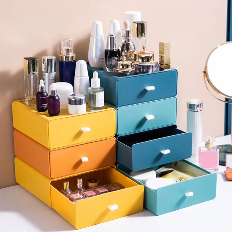 

New Desktop Organizer Drawer Makeup Storage Box Stackable Jewelry Container Large Capacity Mask Office Storage Medicine Case Box