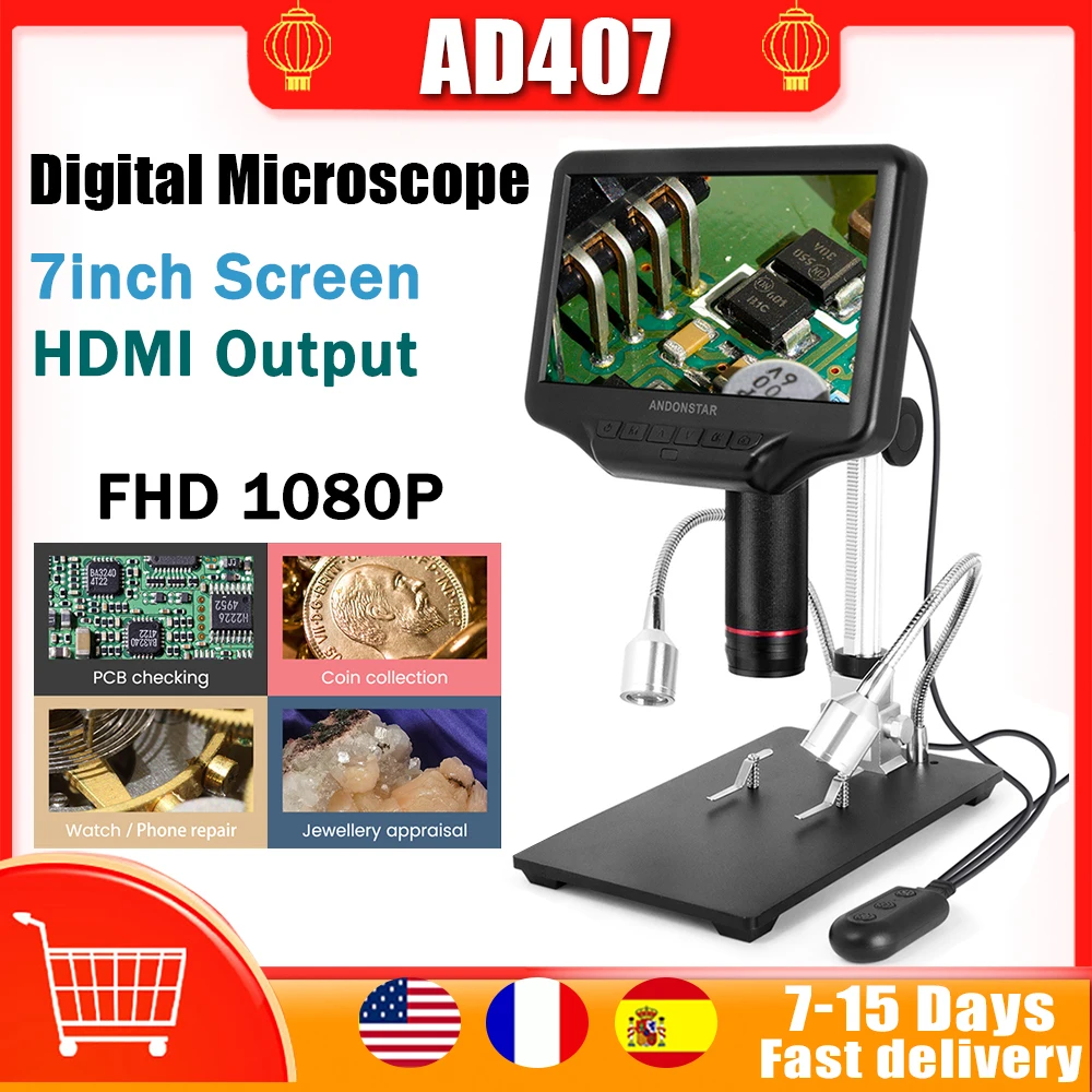 Andonstar AD407 видео микроскоп HDMI/USB 3D цифровые микроскопы для пайки ювелирных изделий Лупа SMT PCB инспекция ремонт телефона
Andonstar AD407 видео микроскоп HDMI/USB 3D цифровые микроскопы для пайки ювелирных изделий Лупа SMT PCB инспекция ремонт телефона