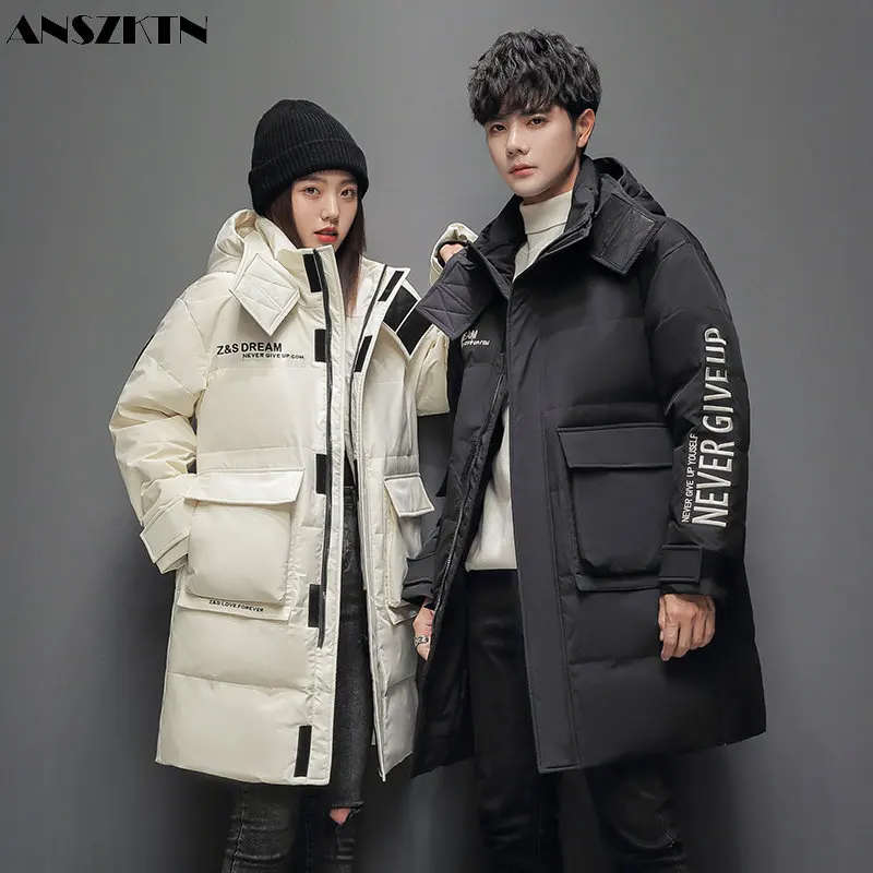 ANSZKTN The new thickened warm short winter trend hooded coat couples down jacket
ANSZKTN The new thickened warm short winter trend hooded coat couples down jacket