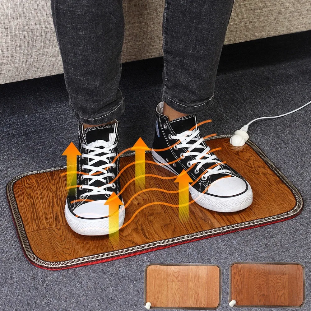 

50*30cm Electric Foot Feet Warmer Heated Floor Carpet Heating Mat Office Home Heating Pad Warm Feet Keep Warm Electric Blanket