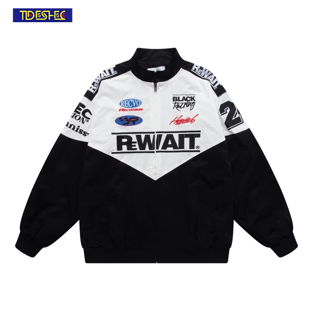 Mens Fashion Men Zipper Jacket Hip Hop Letter Embroidered Color Patchwork Motorcycle Jacket Oversize Streetwear Autumn Jacket
Mens Fashion Men Zipper Jacket Hip Hop Letter Embroidered Color Patchwork Motorcycle Jacket Oversize Streetwear Autumn Jacket