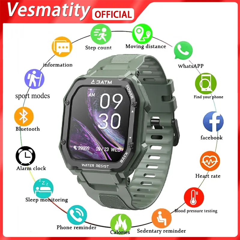 For Apple Huawei Xiaomi Smart Watch 1.7 Inch 3ATM Waterproof Sports Men's Swimming Diving Heart Rate Fitness Tracker Smart Watch
For Apple Huawei Xiaomi Smart Watch 1.7 Inch 3ATM Waterproof Sports Men's Swimming Diving Heart Rate Fitness Tracker Smart Watch