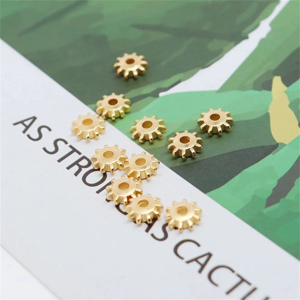 Copper plated sand gold gear spacer handmade diy jewelry accessories string spacer beads ancient method gold material
Copper plated sand gold gear spacer handmade diy jewelry accessories string spacer beads ancient method gold material