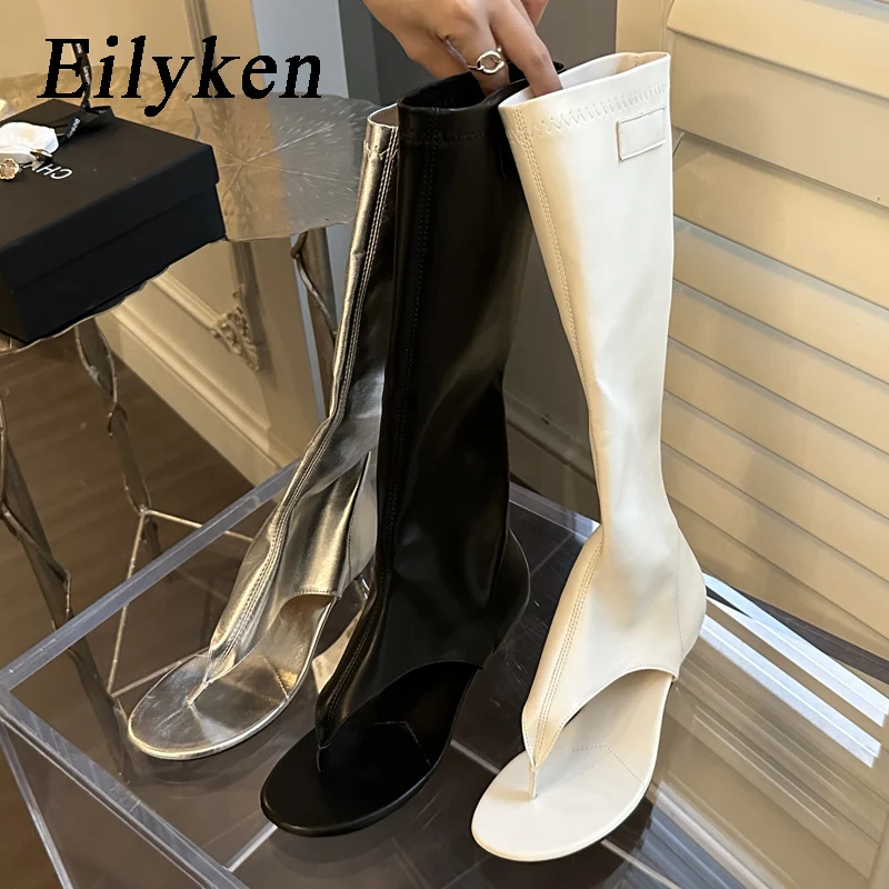 Eilyken Clip Toe Low Heels Knee High Boot Sandals Woman Fashion Zipper Banquet Summer Shoes Designer Flip Flops Botas Mujer
Eilyken Clip Toe Low Heels Knee High Boot Sandals Woman Fashion Zipper Banquet Summer Shoes Designer Flip Flops Botas Mujer