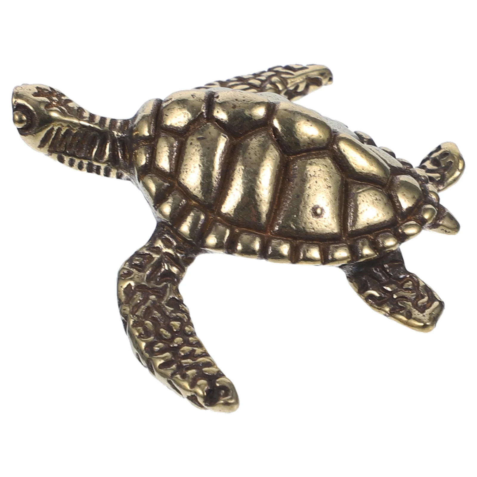 

Turtle Statue Figurine Brass Sculpture Figurines Animal Ornament Tortoise Decor Chinese Sea Prosperity Wealth Miniature Mini