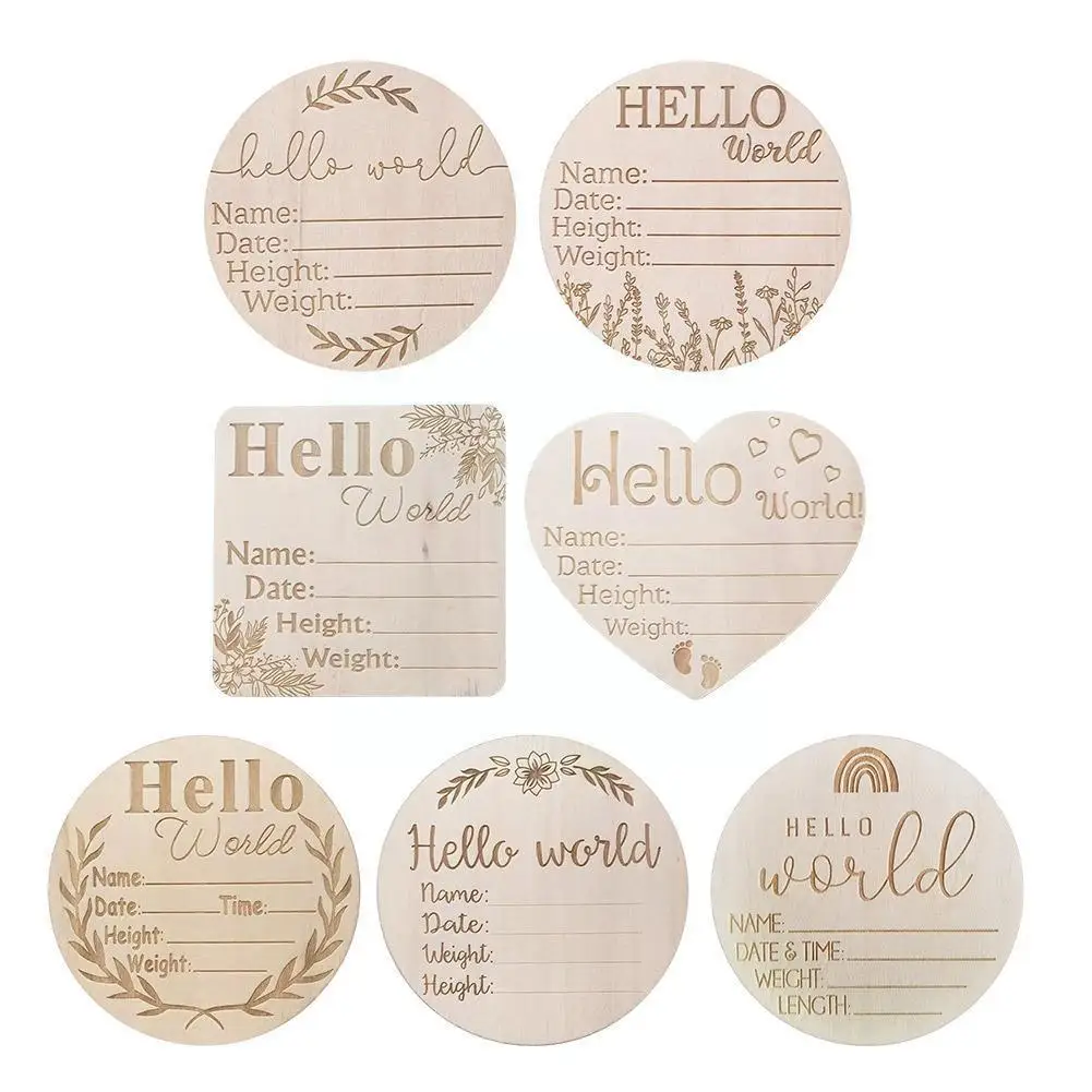 Hello World Birth Announcement Sign Wood Milestone Photography Cards Cards Baby Recording Card Props Baby Growth Birth N4B0 
Hello World Birth Announcement Sign Wood Milestone Photography Cards Cards Baby Recording Card Props Baby Growth Birth N4B0